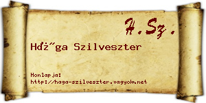 Hága Szilveszter névjegykártya